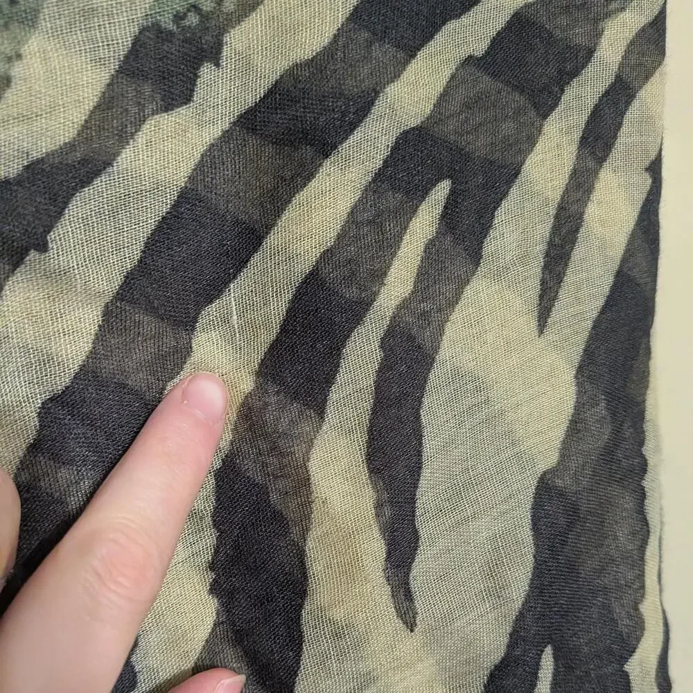Y2K Zebra Print 100% Polyester Infinity Scarf
